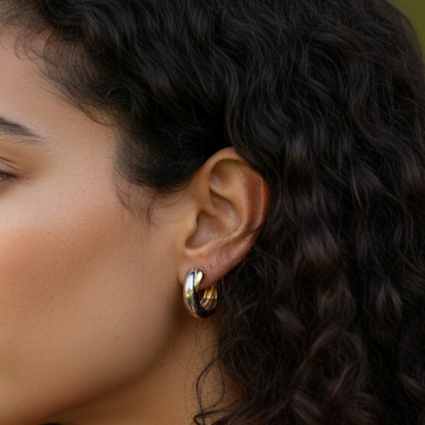 Twin-Tone Huggie Earrings