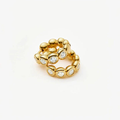 Halo Bubble Bezel Hoops