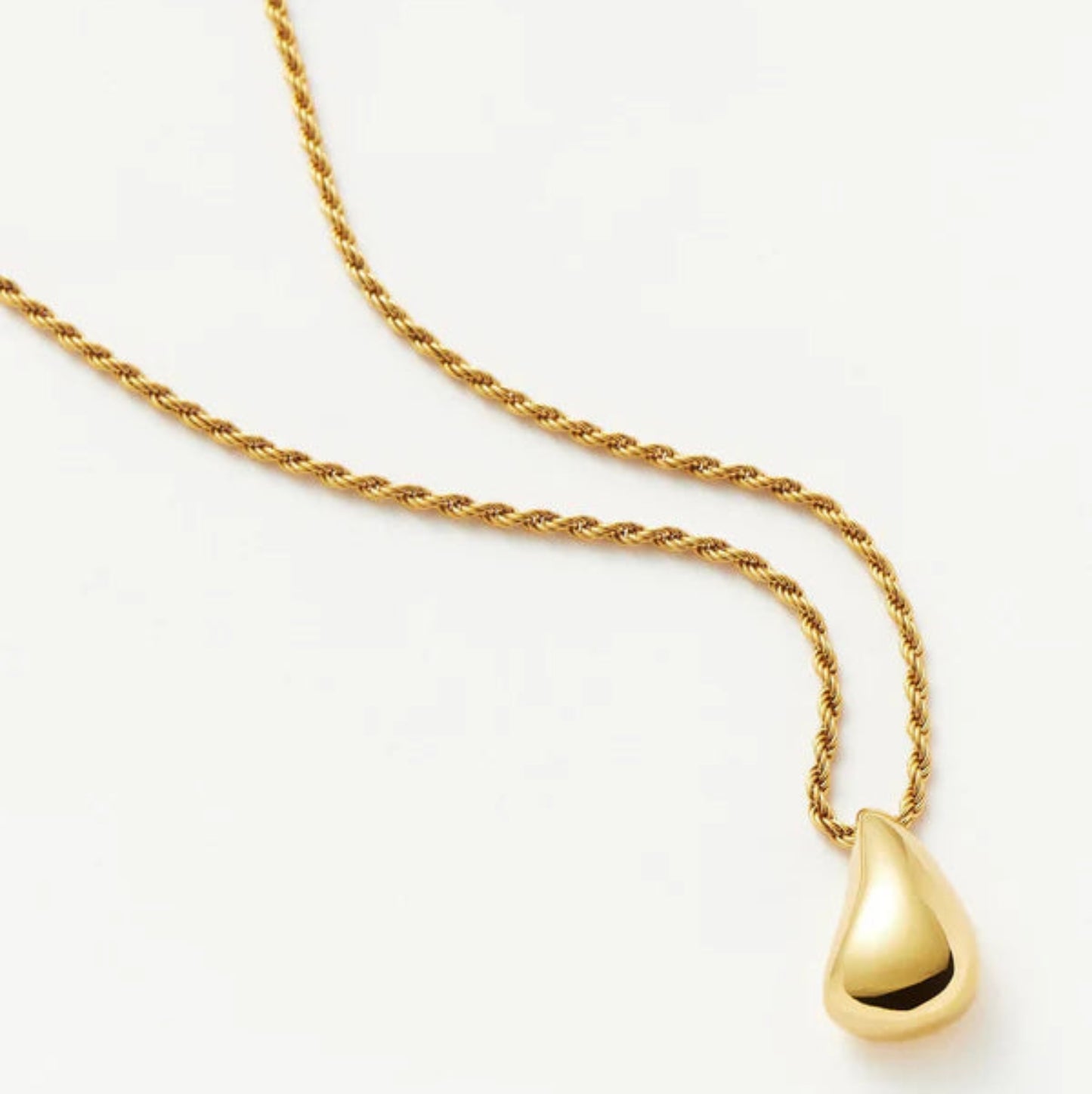 Raindrop Rope Pendant Necklace