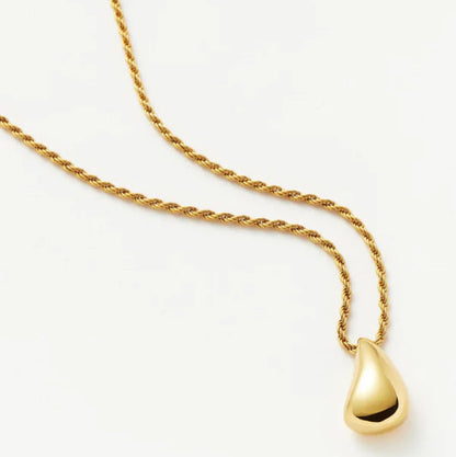 Raindrop Rope Pendant Necklace