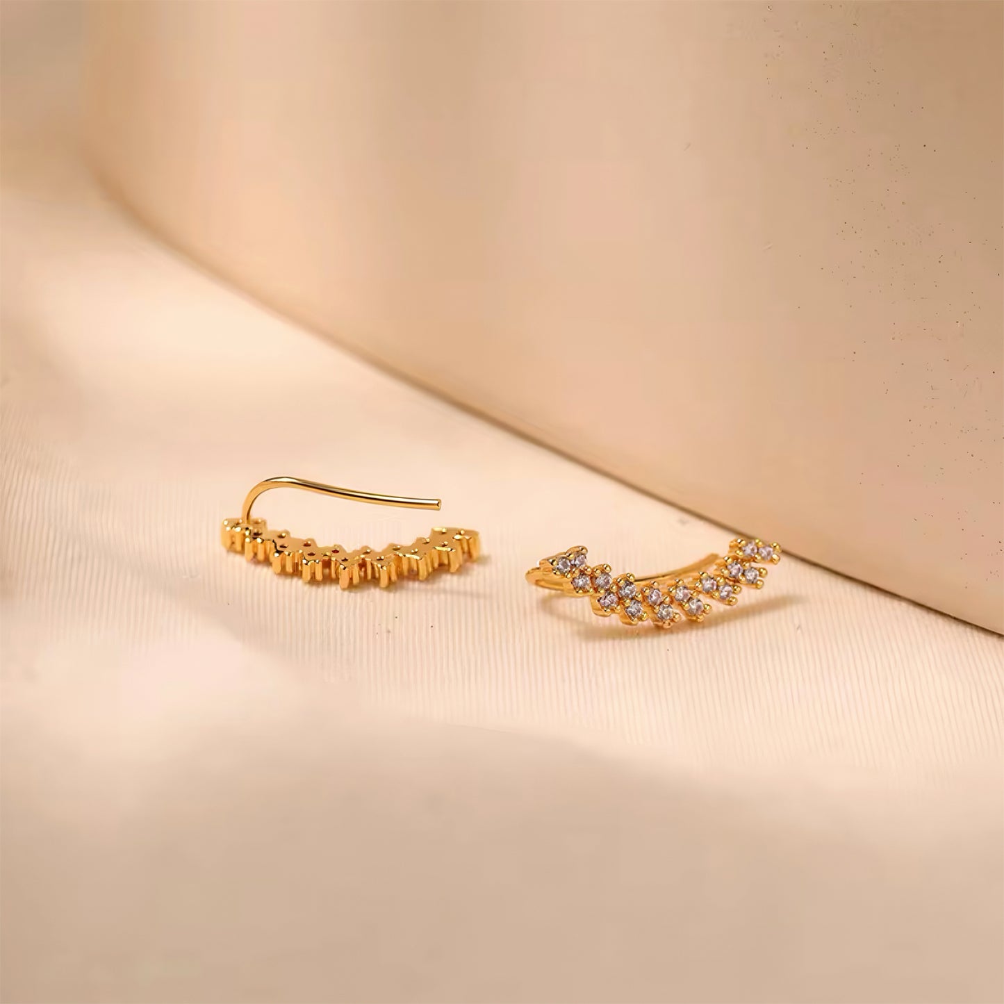 Crystal Cascade Drop Earrings with 18K gold plating and waterfall design featuring sparkling crystals – Mia Promise Jewelry 00072
