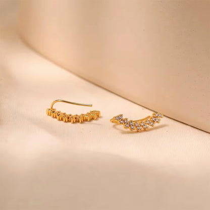 Crystal Cascade Drop Earrings with 18K gold plating and waterfall design featuring sparkling crystals – Mia Promise Jewelry 00072