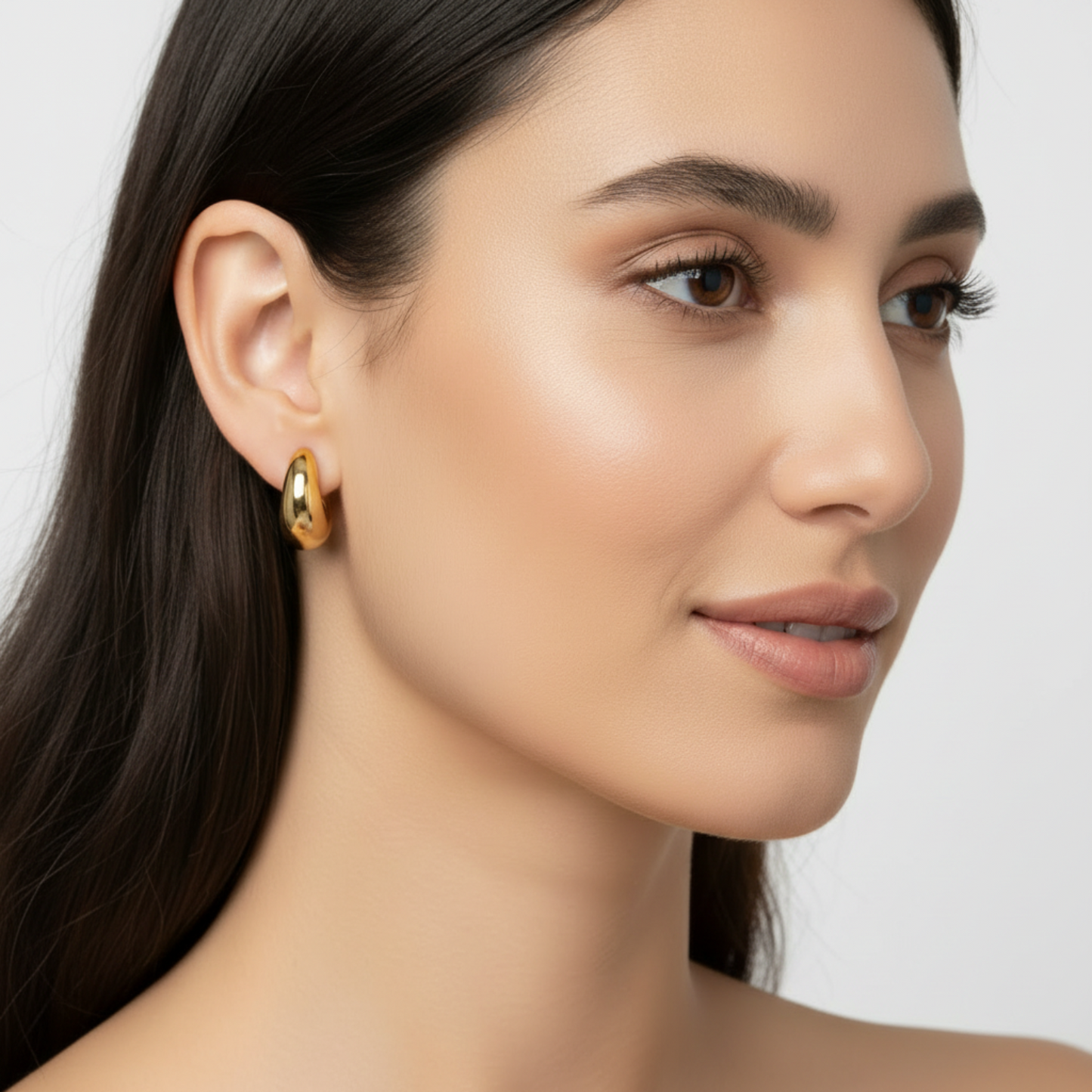 Molten Dome Huggie Earrings
