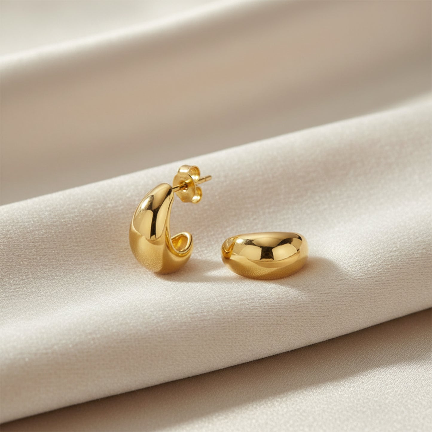 Molten Dome Huggie Earrings