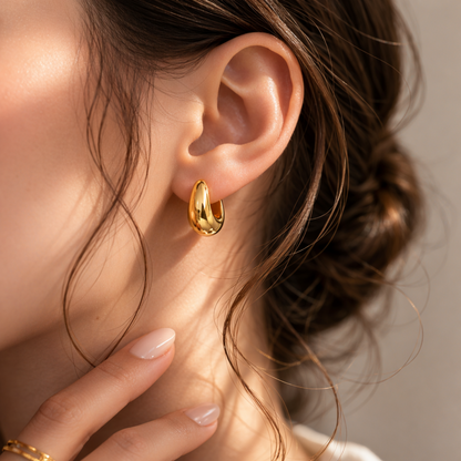 Molten Dome Huggie Earrings