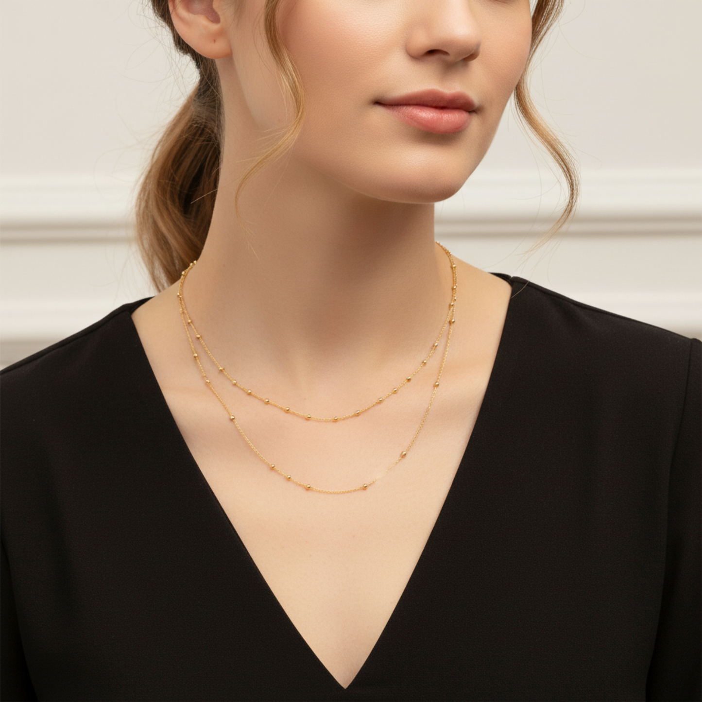 Starlit Bead Layer Necklace