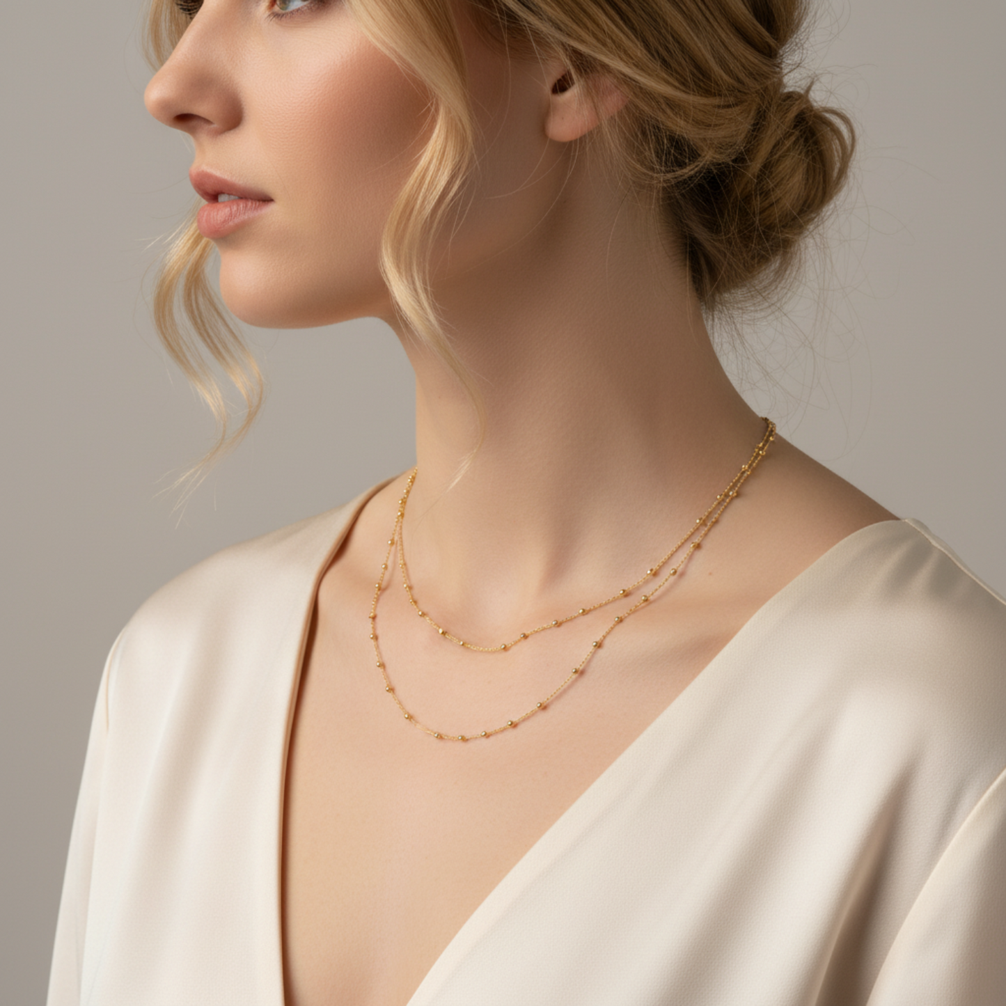 Starlit Bead Layer Necklace