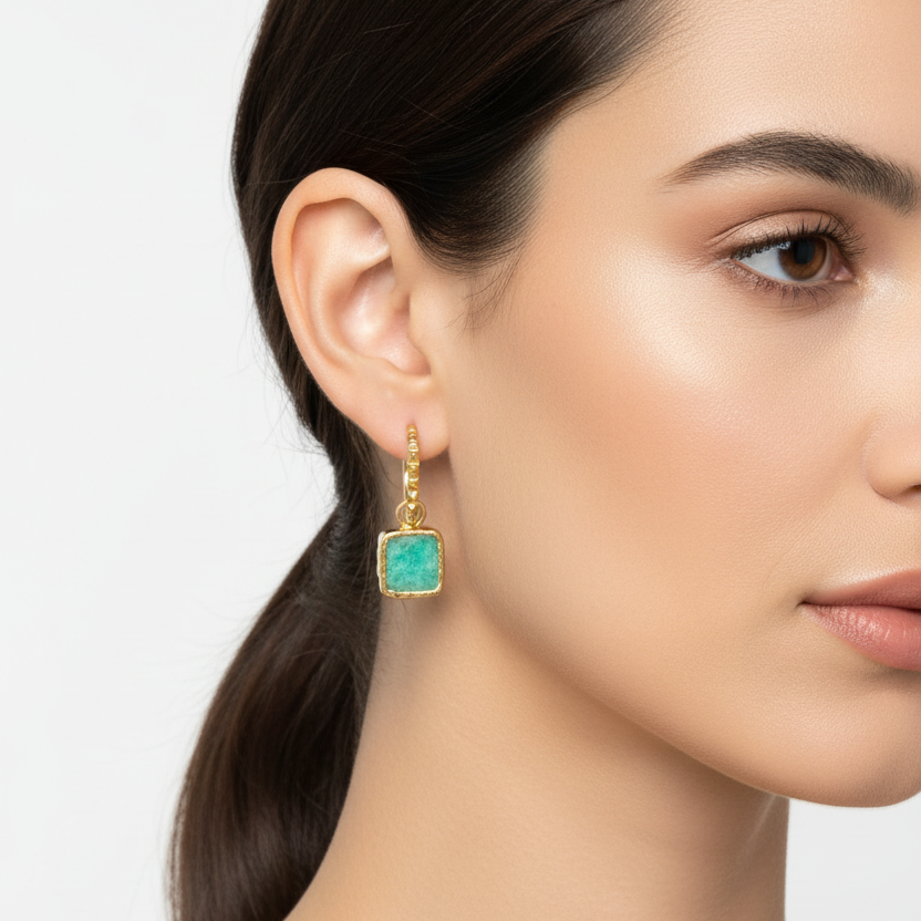 Verdant Echo Hoop Earrings